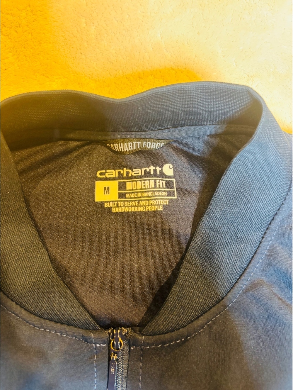 Carhartt Jacket Womens Medium Blue Scrub Softshell Rugged Flex Fleece Modern Fit - Picture 4 of 8